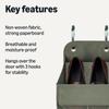Amazon Basics 5 Tier Over the Door Hanging Shoe Organizer, Large Capacity, Space Saving, 6.4 x 54.5 x 14.9 in, Dark Grey view 2