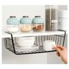 HAOHIZE Under Shelf Storage Basket, Pantry Organizers and Storage Laundry Room Organization Under Cabinet Shelf Multipurpose Metal Under Shelf Wire Basket for Kitchen Office Desk (26cm/10in) view 2