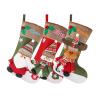 Personalized Christmas Stockings - Custom Embroidered Name, Santa, Snowman, Reindeer Character,with Artificial Fur Cuff - 18" Xmas Stockings for Family Holiday Christmas Party Decorations (6 pcs) view 1