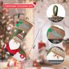 Personalized Christmas Stockings - Custom Embroidered Name, Santa, Snowman, Reindeer Character,with Artificial Fur Cuff - 18" Xmas Stockings for Family Holiday Christmas Party Decorations (6 pcs) view 2