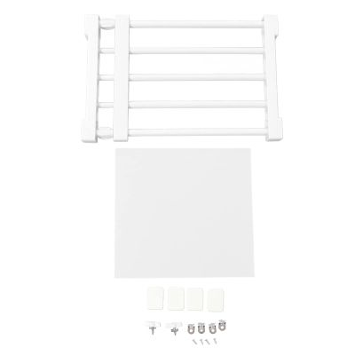 Closet Tension Shelf Rod Expandable Metal Storage Rack Adjustable Organizer Divider Separator for Cabinet Wardrobe Cupboard Kitchen Bathroom Storage Locker Clothes