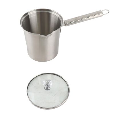 Milk Frother with Transparent Lid and Long Handle, 700ml Stainless Steel Pitcher for Coffee & Tea, Steam Jug with Clear Scale