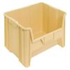 Hudson Exchange 20" x 15" x 12.5" (1 Pack) Plastic Giant Stackable Hopper Bin Container, Tan view 1