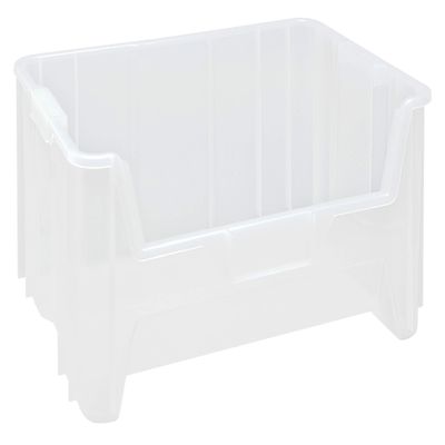 Hudson Exchange 20" x 15" x 12.5" (3 Pack) Plastic Giant Stackable Hopper Bin Container, Clear