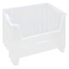 Hudson Exchange 20" x 15" x 12.5" (3 Pack) Plastic Giant Stackable Hopper Bin Container, Clear view 1
