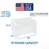 Hudson Exchange 20" x 15" x 12.5" (3 Pack) Plastic Giant Stackable Hopper Bin Container, Clear view 2
