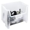 Hudson Exchange 20" x 15" x 12.5" (3 Pack) Plastic Giant Stackable Hopper Bin Container, Clear view 3