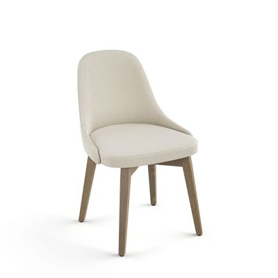 Amisco Hadley Dining Chair - Cream Boucl Polyester/Beige Wood
