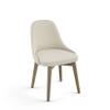 Amisco Hadley Dining Chair - Cream Boucl Polyester/Beige Wood view 1