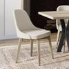 Amisco Hadley Dining Chair - Cream Boucl Polyester/Beige Wood view 2