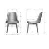 Amisco Hadley Dining Chair - Cream Boucl Polyester/Beige Wood view 3