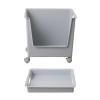 Multi-purpose storage bin with wheels and convenient plastic storage case with rollers for easy access and organization view 1