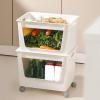 Multi-purpose storage bin with wheels and convenient plastic storage case with rollers for easy access and organization view 4