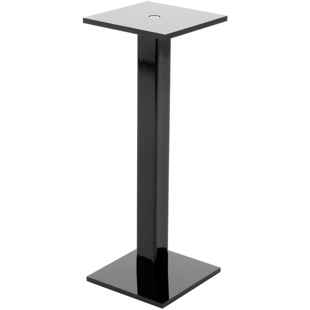Plymor 8.38" x 3" x 3" Black Acrylic Square Barbell Pedestal Display Riser