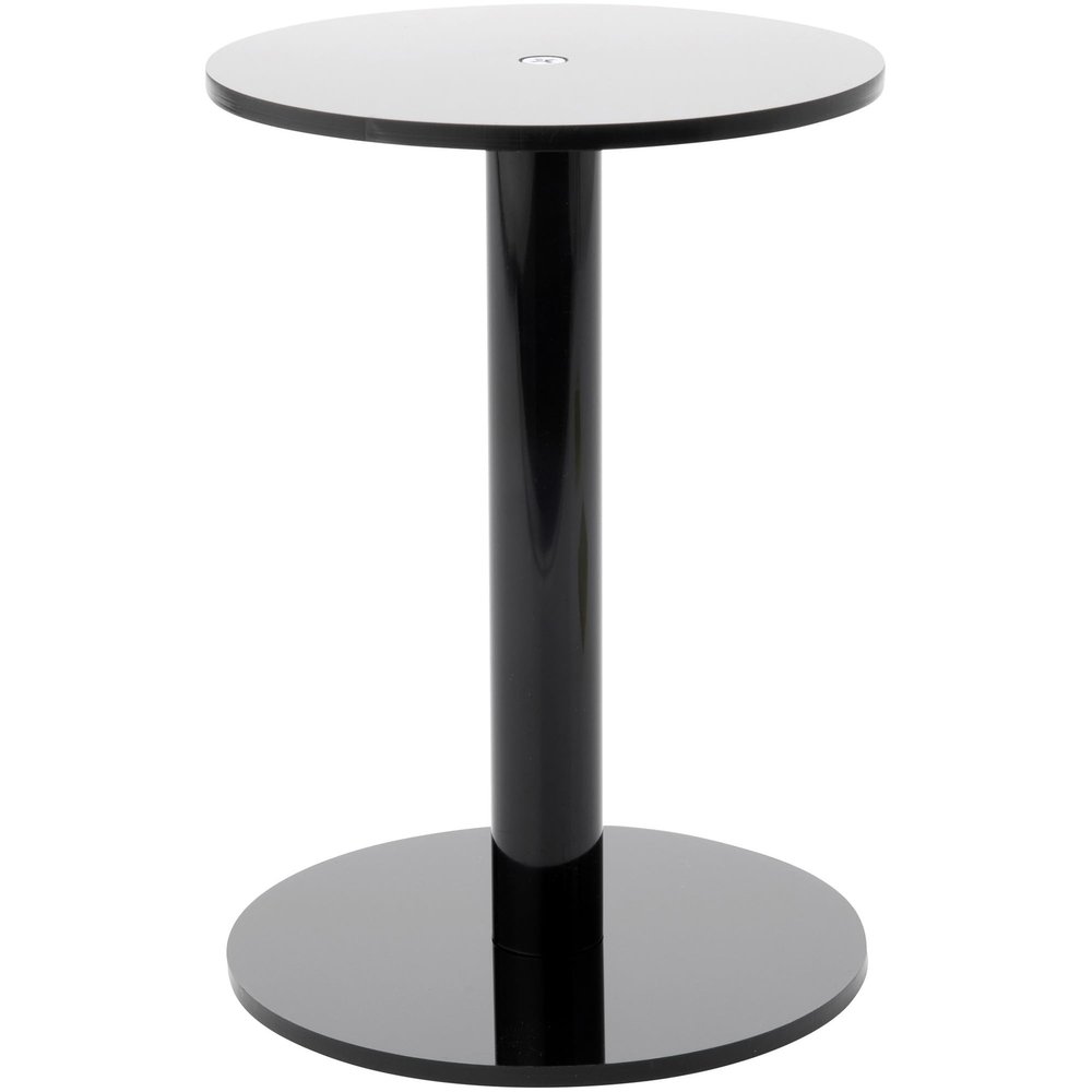Plymor Black Acrylic Round Barbell Pedestal Display Riser, 6.375" H x 4.5" D (3/16" Thick) (3 Pack)