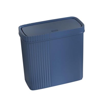 Bothyi Slim Narrow Bathroom Trash Can 11x5.3x10.7inch Lightweight for College Dorm Rooms Wastebasket Garbage Container, Blue