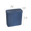 Bothyi Slim Narrow Bathroom Trash Can 11x5.3x10.7inch Lightweight for College Dorm Rooms Wastebasket Garbage Container, Blue view 3