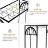 POLGDW Black Iron Art Umbrellas Stand Holder for 10 Long Umbrella and 8 Short Umbrella Rectangle Modern Walking Sticks Canes Rack with Hook view 4