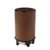 POLGDW Umbrella Stand Large Capacity Umbrella Holder for Entryway, Rolling Umbrella Stand Rack with Hooks and Wheels, Wooden Umbrella Bucket Umbrella Organizer for Home Office Decoration Umbrella H view 1
