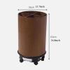 POLGDW Umbrella Stand Large Capacity Umbrella Holder for Entryway, Rolling Umbrella Stand Rack with Hooks and Wheels, Wooden Umbrella Bucket Umbrella Organizer for Home Office Decoration Umbrella H view 2