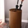 POLGDW Umbrella Stand Large Capacity Umbrella Holder for Entryway, Rolling Umbrella Stand Rack with Hooks and Wheels, Wooden Umbrella Bucket Umbrella Organizer for Home Office Decoration Umbrella H view 4