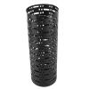 Semme Metal Umbrella Holder, Round Umbrella Stand Rack for Entryway, Black, Rustproof, Watertight, Space Saving, Fashionable with Hollow Design, Suitable for Entryways, Offices, Homes view 2