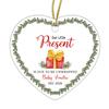 Our Little Present is Due to be Unwrapped Ornaments, Personalized Baby 1st Xmas Ornament, Gift for Dad, Mom, Grandparents, Customized Newborn Gifts, Baby Xmas Tree Ornaments 2026 view 1