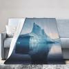 WZYWHJ Blankets 40"x30" - Lightweight, Durable, and Compact Anti-Wrinkle Blanket for Bed, Sofa, Camping, Cinema, and Travel Icebergs Picture view 1