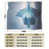 WZYWHJ Blankets 40"x30" - Lightweight, Durable, and Compact Anti-Wrinkle Blanket for Bed, Sofa, Camping, Cinema, and Travel Icebergs Picture view 2