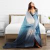 WZYWHJ Blankets 40"x30" - Lightweight, Durable, and Compact Anti-Wrinkle Blanket for Bed, Sofa, Camping, Cinema, and Travel Icebergs Picture view 4