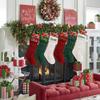 Lcyawer Custom Christmas Stockings, Personalized Embroidered Name Christmas Stockings for Kids, 18 Inch Large Knitted Hanging Family Xmas Stockings, Holiday Party Decoration Stocking 6 Pcs view 2