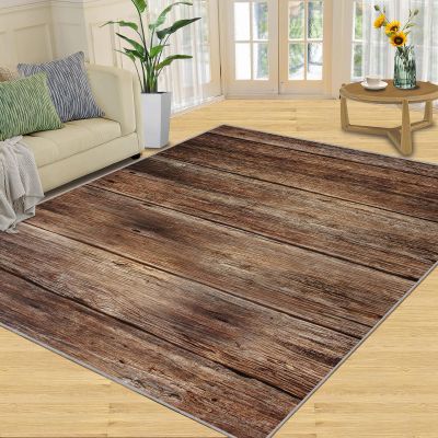 3x5 Rug, Vintage Wooden Board Area Rug, Rustic Indoor Non Slip Large Area Rugs, Machine Washable Carpet for Living Room Bedroom Study Office Kitchen Dining Room Decor Floor Mat