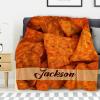 ARTBLANKET Personalized Nachos Chips Blanket Gifts for Kids, Custom Nachos Chips Thow Blankets for Boys Girls Womens, Lightweight Fleece Blankets for Kids Couch Bed Sofa 60x50 Inch for Teen view 1