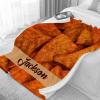 ARTBLANKET Personalized Nachos Chips Blanket Gifts for Kids, Custom Nachos Chips Thow Blankets for Boys Girls Womens, Lightweight Fleece Blankets for Kids Couch Bed Sofa 60x50 Inch for Teen view 2