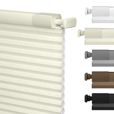MoDanCeQ No Drill Cordless 1.5" Light Filtering Cellular Shades No Wall Damage for Windows, Room Darkening Honeycomb Blinds for Home, Beige, 48.5" W x 72" H