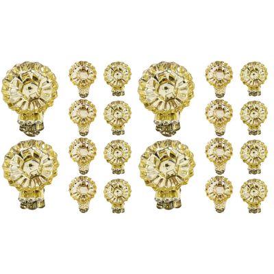 LUOZZY 40 pcs Christmas Candle Clips Metal Xmas Candle Holder Glitter Iron Candle Clamp for DIY Christmas Tree Holiday Party Supplies - Gold