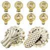 LUOZZY 40 pcs Christmas Candle Clips Metal Xmas Candle Holder Glitter Iron Candle Clamp for DIY Christmas Tree Holiday Party Supplies - Gold view 2