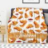 ARTBLANKET Personalized Chicken Nuggets Blanket Gifts for Kids, Custom Chicken Nuggets Thow Blankets for Boys Girls Womens, Lightweight Fleece Blankets for Kids Couch Bed Sofa 60x50 Inch for Teen view 1