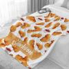 ARTBLANKET Personalized Chicken Nuggets Blanket Gifts for Kids, Custom Chicken Nuggets Thow Blankets for Boys Girls Womens, Lightweight Fleece Blankets for Kids Couch Bed Sofa 60x50 Inch for Teen view 2