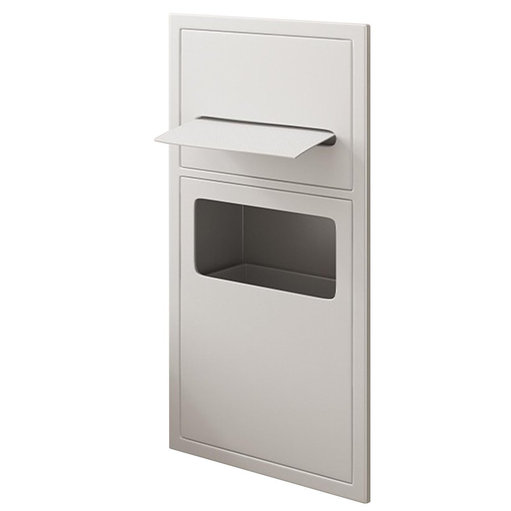 Commercial Waste Receptacle Stainless Steel Toilet Paper Dispenser, Embedded Trash Bin Bathroom Waste Container, Wall-mounted Hidden Recycling Trash Bin, Restaurant Garbage Can Wastebasket