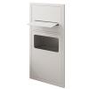 Commercial Waste Receptacle Stainless Steel Toilet Paper Dispenser, Embedded Trash Bin Bathroom Waste Container, Wall-mounted Hidden Recycling Trash Bin, Restaurant Garbage Can Wastebasket view 1