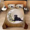 Labrador Quilt Set, Lab Quilt Personalized, Labrador Set King Size Quilt Set All Season Bedding Bedroom Dog Decorative Set For Teens Adults (Love You To The Moon And Back, Black Lab) view 2
