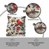 Customized Northern Red Bird Cardinal Quilt Set - Queen/Full Size Christmas Bedding Comforter Set view 4