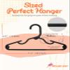 HOUSE DAY Premium Baby Hangers 120 Pack, 11 Inch Kids Plastic Hangers Black, Slim Childrens Hanger for Infant, Toddler, Child Clothes, Non-Slip Sturdy and Durable Baby Clothes Hanger for Closet view 2