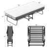 Espsilto 75''x46'' Large Folding Bed with Mattress for Adult - Sturdy Rollaway Bed for Guest with Automatic Leg OpeningReinforced Steel Pipe view 2