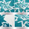 Shrahala Blue Winter Snowflakes Wall Tapestry, Seamless White Blue Geometric Wall Hanging Large Tapestry Decoration Polyester Fiber White Hem Around for Dorm Room Bedroom 39.1 x 59.1 in view 4