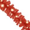 Christmas Garland with LED Lights 66 ft Red,300 LED Christmas Garland with 1800 Tips, 65.6' Flexible Artificial Christmas Tree Garland with Warm White LED Lights for Indoor Outdoor Christmas Decoratio view 4