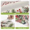 Christmas Bar Stool Chair Covers Set of 2 with Back,Stretch Barstool Slipcovers Washable,Poinsettia Berries Pine Cones Snowflake Xmas Pub Counter Height/Swivel/Cafe/Dining Room Chairs Seat Cover view 4