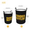 Dunder Mifflin Large Laundry Basket,Bathroom,Waterproof,Collapsible Round Clothes Basket Freestanding Laundry Hamper view 2