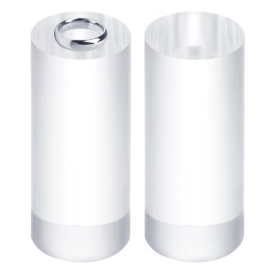 uxcell 2pcs Acrylic Cylinder Display Blocks, 40 x 100 mm/1.6" x 3.9" Clear Jewelry Display Base Polished Cube Riser Stand Display Holder Base for Ring Jewelry Crafts